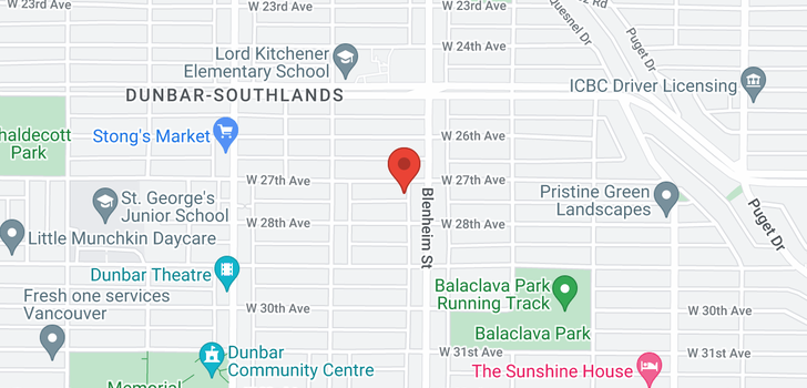 map of 3320 W 27TH AVENUE